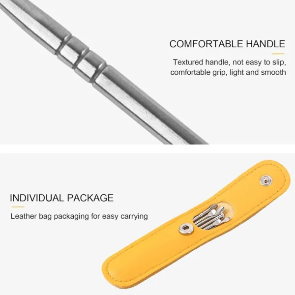 Glamoroid Ear Wax Cleaning Kit – 6-Piece Stainless Steel Ear Pick Set | Safe & Gentle Wax Removal for Adults and Children | Multicolor - Image 2